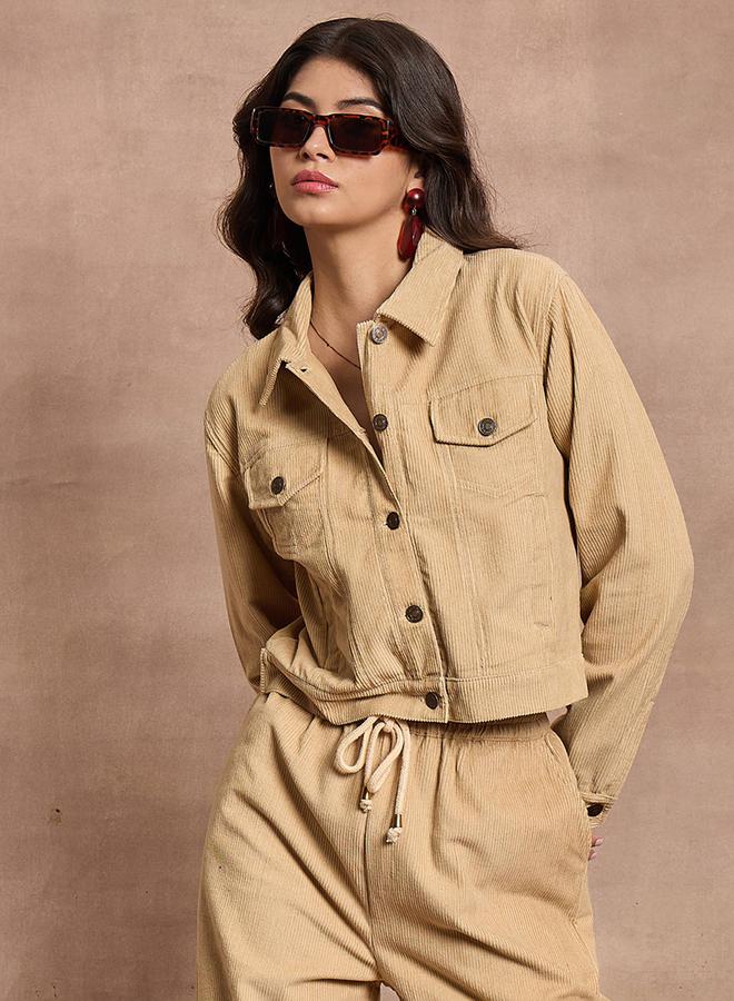 SASSAFRAS Corduroy Pocket Details Jacket with Buttons by Styli - Image 2