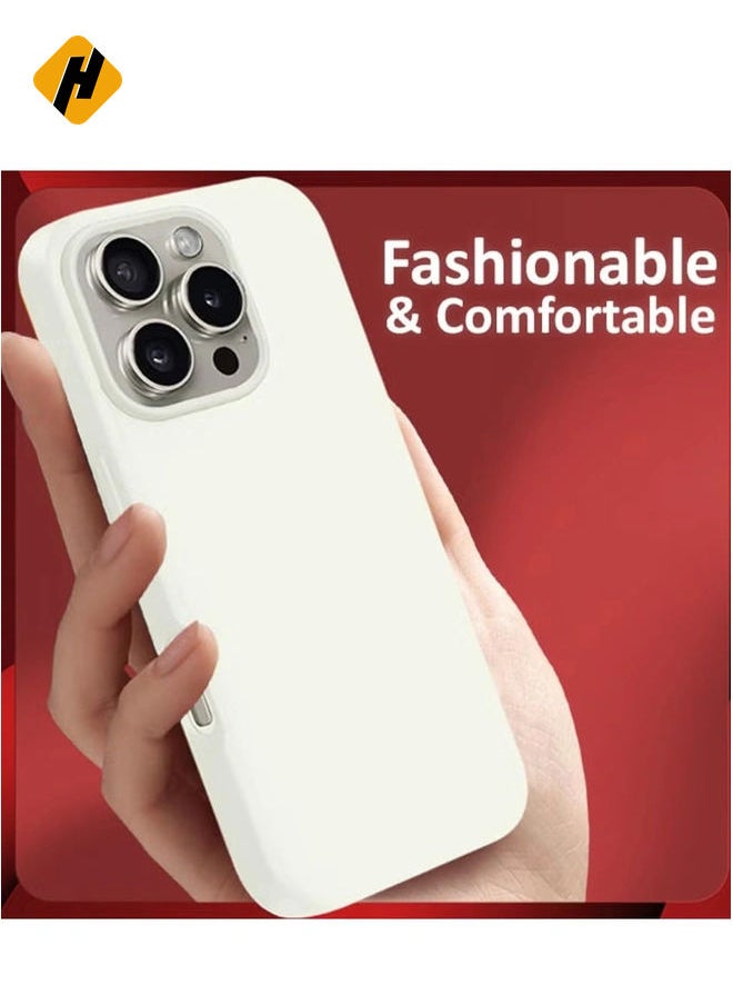 Liquid Silicone Case for iPhone 16 Pro Max - Ultra Slim Design with Soft Anti-Scratch Microfiber Lining & Drop Protection
