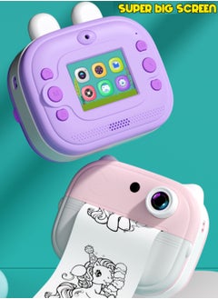 besrey  Kids Camera Instant Print Photo, Children Digital Video Camcorder Camera, Instant Camera for Kids Toddler Camera Kid Portable Toy, Birthday Festival Gift for Girls Boys 3-12 Year Old Pink  - Image 3