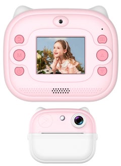 besrey  Kids Camera Instant Print Photo, Children Digital Video Camcorder Camera, Instant Camera for Kids Toddler Camera Kid Portable Toy, Birthday Festival Gift for Girls Boys 3-12 Year Old Pink  - Image 2
