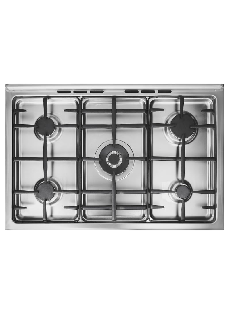 TORNADO Tornado 90x60cm Freestanding Cooker, Full Gas Cooking Range with 5 Burners, Automatic Ignition & Full Safety, Stainless Steel Finish, Separate Knob 9T10BRC1X01SG  - Image 3
