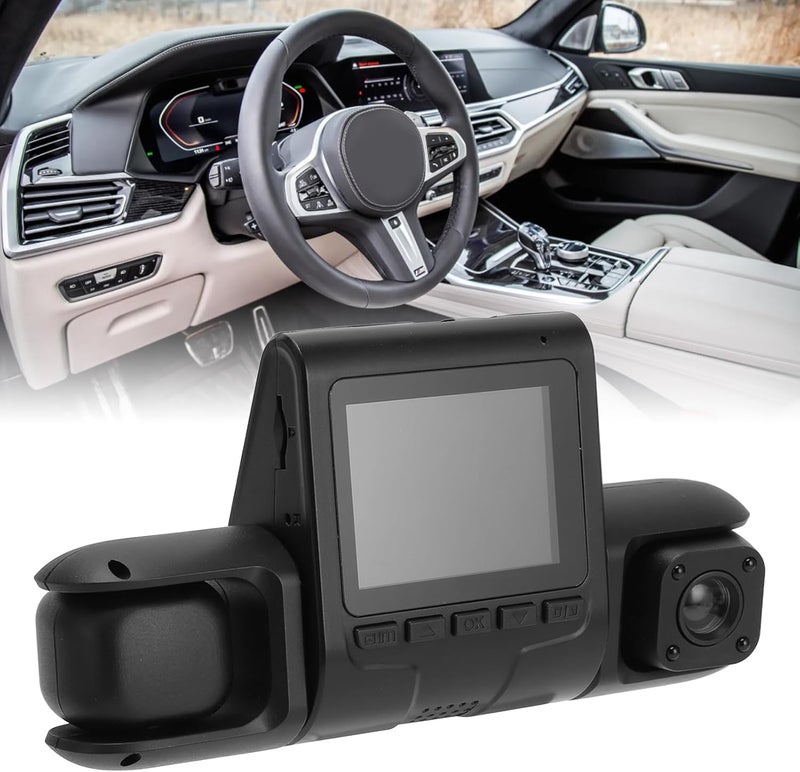أنجريك Car Driving Recorder, HD Night Monitoring ABS 3 Lens 170 Degree Wide Angle Mini Dash Cam for Car Reversing - Image 3
