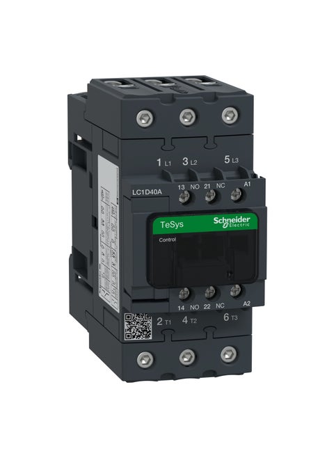 LC1D40AB7 TeSys D contactor - 3P(3 NO) - AC-3 - <= 440 V 40 A - 24 V AC 50/60 Hz coil