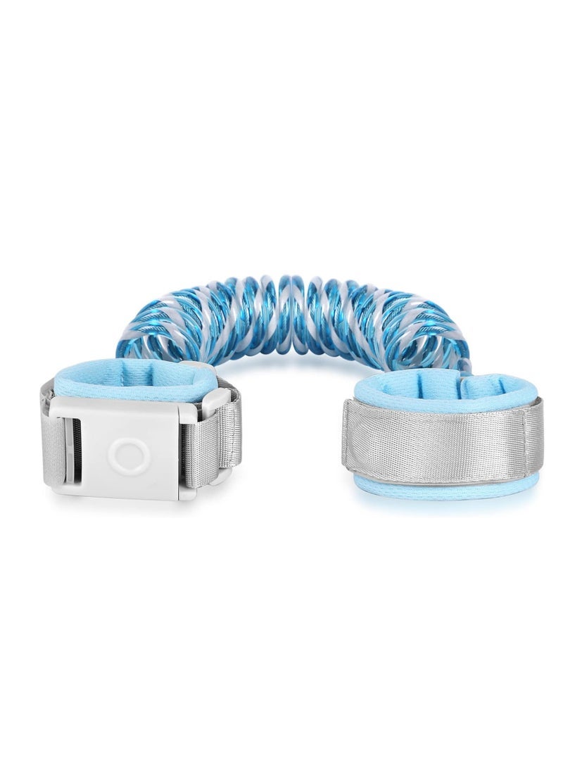 ECVV Baby Leash with Magnetic Unlock Design (6.56ft) Blue Child Anti Lost Wrist Link Safety Toddler Wrist Leash with Reflective Strap Kid Leashes Harness - Image 1