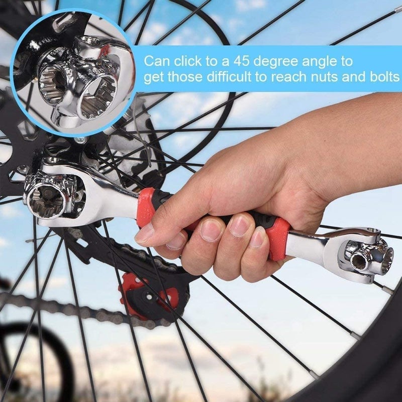 SKOFRI SKOFRI 48 in 1 Socket Wrench Tools Works with Spline Bolts 360 Degree Universal Furniture Car Repair Hand Tool Handles up to of Pressure Universal Hand Tool Wrench  - Image 2