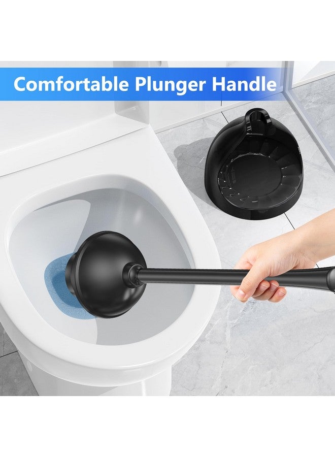 LOVLOY Toilet Plunger with Holder, Plunger with Unique Holder for 5.7-inch Toilet Drain, Plungers for Bathroom with Holder, Toilet Plunger Heavy Duty (1, Black) - Image 4