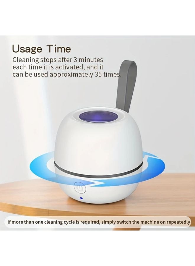 White Portable USB Rechargeable UV Pacifier Cleaner Multi Purpose Sanitizer For Small Items - Image 4