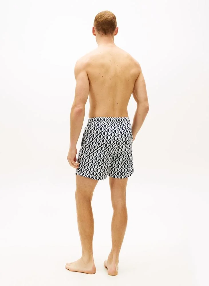 تومي هيلفيغر Print Mid Length Swim Shorts