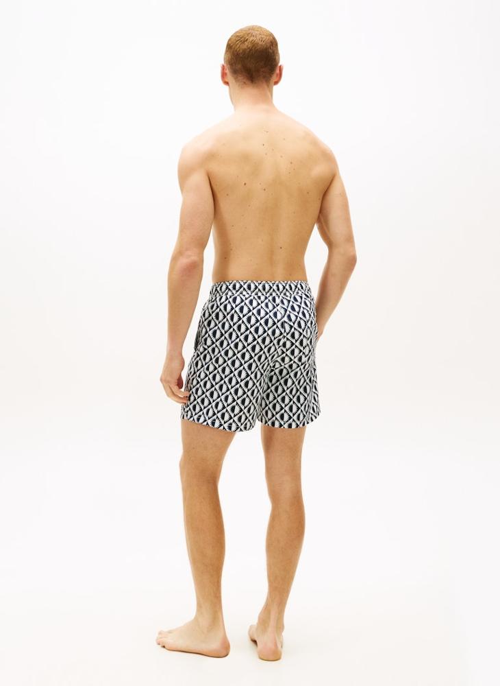 TOMMY HILFIGER Print Mid Length Swim Shorts - Image 2