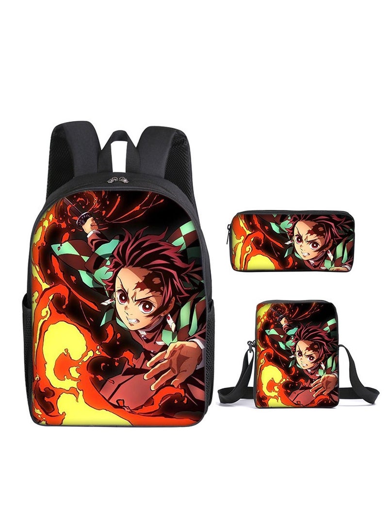 Anime cartoon large capacity backpack, student backpack, children's backpack, digital printed Oxford cloth backpack, unisex - Image 1