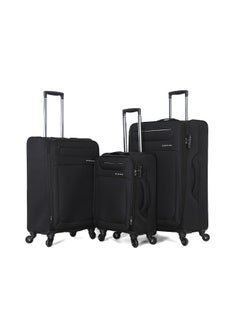 GIORDANO Giordano Softside Luggage Trolley Bag 3 Pieces Set,Black  - Image 1