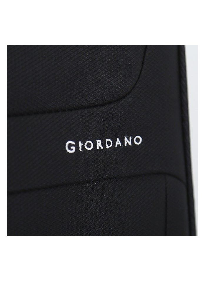 GIORDANO حقيبة سفر جيوردانو ذات العجلات الناعمة، مجموعة من 3 قطع، باللون الأسود  - Image 5