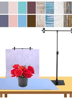 Backdrops for Food Photoshoot with T-Shape Background Stand | 8pcs 16patterns 22x34inch | Product Photo Backdrop | Photo Background Props | Tabletop Photo Backdrops