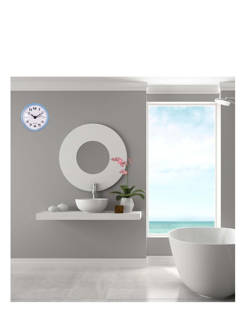 SYOSI Waterproof Shower Clock, Bathroom Shower Suction Cup Wall Clock, Bath Shower Clock, Wall Decorative Clock with Suction Cup, Wall Clock Silent for washroom/Restroom/Bathroom/Bedroom - Image 2