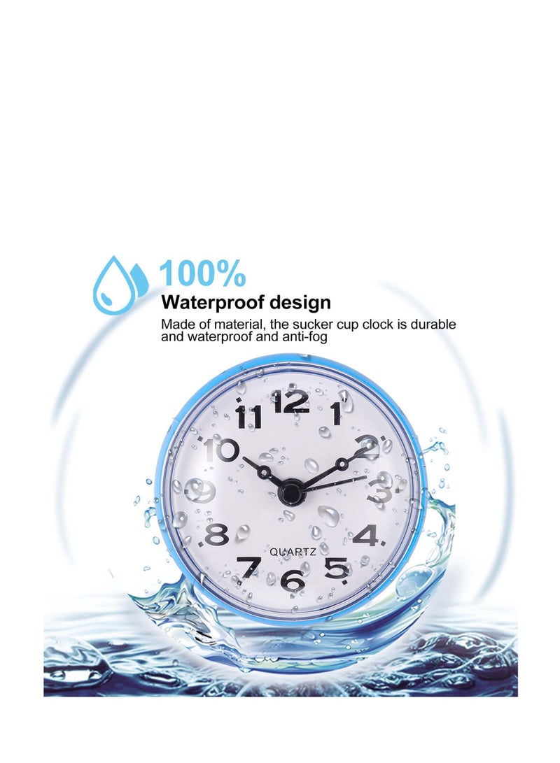 SYOSI Waterproof Shower Clock, Bathroom Shower Suction Cup Wall Clock, Bath Shower Clock, Wall Decorative Clock with Suction Cup, Wall Clock Silent for washroom/Restroom/Bathroom/Bedroom - Image 4