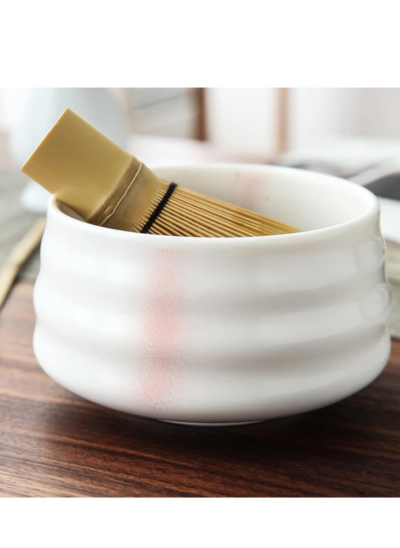 0TO1 TECH Matcha Tea Set, 4 pcs set Matcha tool, Matcha Ceramic Bowl, Matcha Whisk, White Whisk Holder, Traditional Scoop, Perfect Set to a Traditional of Matcha (4 pcs set)  - Image 5