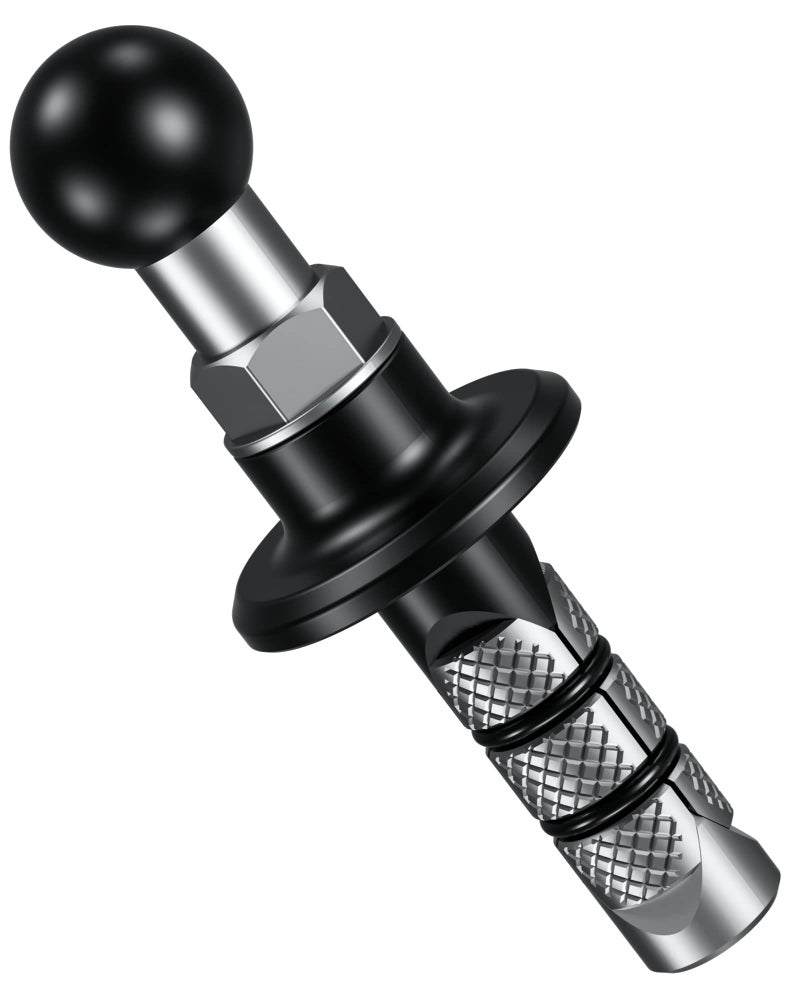 BRCOVAN Metal Motorcycle Fork Stem Mount Base with 17mm TPU Ball for Stems 12mm to 25.4mm in Diameter, Compatible Motorcycle Bike Phone Mount Holder with 17mm Ball Socket - Image 1