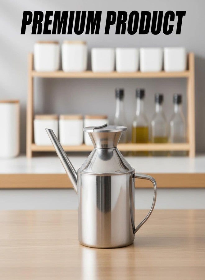 CJFNDFA Stainless Steel Oil Dispenser Bottle Versatile Syrup and Soy Sauce Dispenser with Ergonomic Handle, Leak-Proof for Kitchen & Restaurant Use, Easy to Clean - Image 3