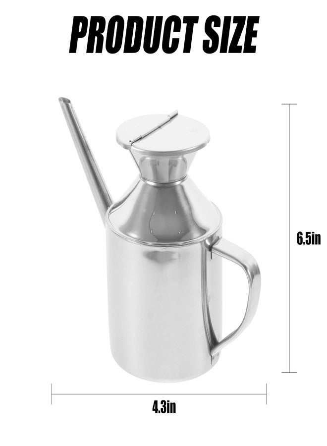 CJFNDFA Stainless Steel Oil Dispenser Bottle Versatile Syrup and Soy Sauce Dispenser with Ergonomic Handle, Leak-Proof for Kitchen & Restaurant Use, Easy to Clean - Image 2