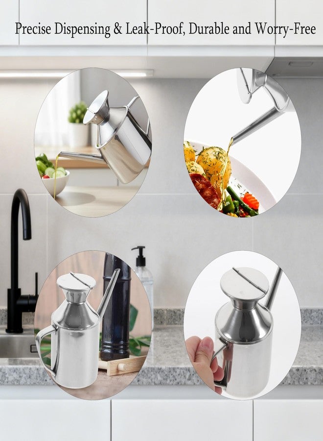CJFNDFA Stainless Steel Oil Dispenser Bottle Versatile Syrup and Soy Sauce Dispenser with Ergonomic Handle, Leak-Proof for Kitchen & Restaurant Use, Easy to Clean - Image 5