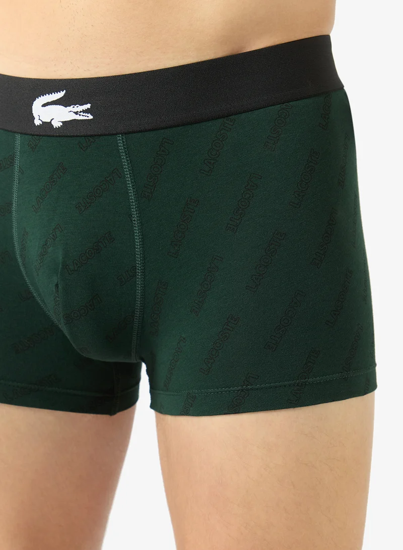 Lacoste  3-Pack Core Graphic Trunks for Men | Best Price UAE