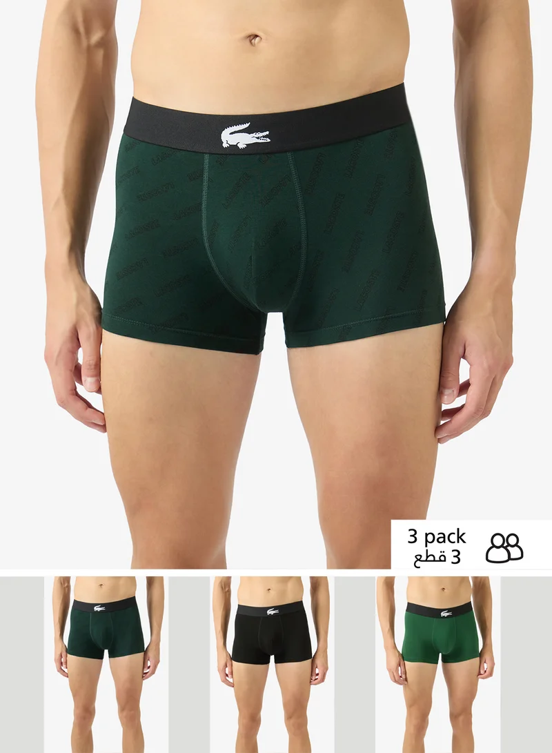 Lacoste 3-Pack Core Graphic Trunks