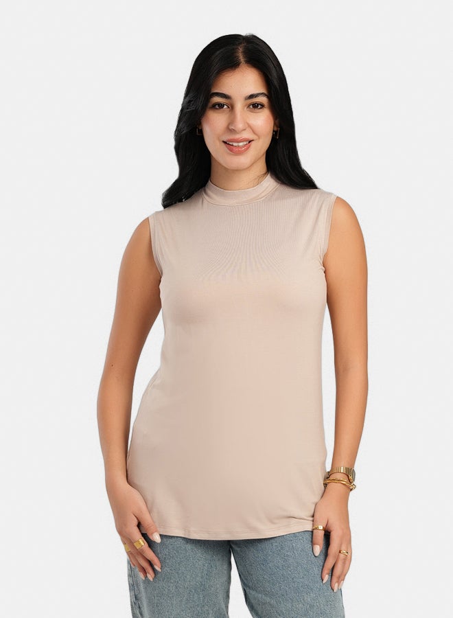 Carina Sleek Viscose Sleeveless Top - Image 1