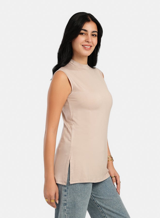 Carina Sleek Viscose Sleeveless Top - Image 2