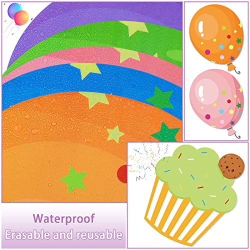 Yexiya 60 Pieces Colorful Cupcake Cutouts Birthday Classroom Bulletin Board Decorations Creative Cupcakes Balloons Cutouts Name Tags for Classroom Door Decorations (Cupcake, Balloons) - Image 3