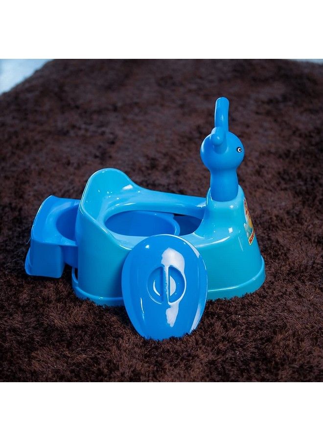 Nabhya مقعد تدريب المرحاض للأطفال; كرسي مع غطاء ودعم عالي للظهر للأولاد والبنات (من 7 أشهر إلى 3 سنوات) (أزرق) - Image 1