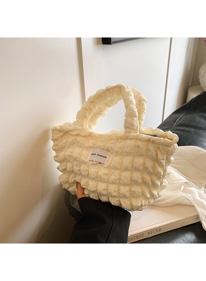 Bubble Cloud Bag Commuter Shoulder Handbag Large Capacity Summer Simple Korean Style Ins Women's Bag-Color:Blue - Image 2