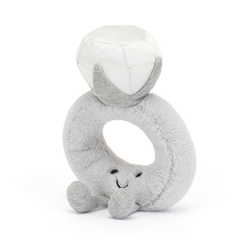 Jellycat Amuseables Diamond Ring Stuffed Toy, 8 inches - Wedding Ring Plush - Engagement and Wedding Gift - Image 4