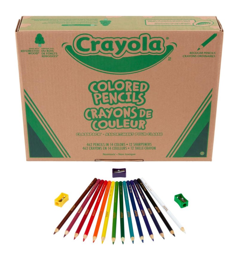 Crayola Colored Pencil Classpack (462ct), Bulk Colored Pencils, 14 Assorted Colors, School Supplies for Teachers, Ages 3+ - Image 2