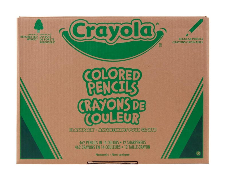 Crayola Colored Pencil Classpack (462ct), Bulk Colored Pencils, 14 Assorted Colors, School Supplies for Teachers, Ages 3+ - Image 1