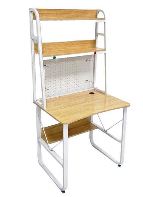 Small Study Table, Laptop Desk, Writing Desk, Home Office Desk for Small Space, Gaming Desk, Writing and Reading Work Desk with Storage Shelf