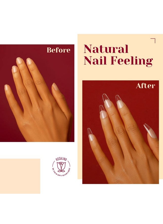 Rosalind 264PCS Clear Coffin Fake Nails with Box,ROSALIND Medium Acrylic Nail Tips Full Cover Press on Nails Extension,12 Size Shape Soft Gel Nail Tips Artificial False Nail Tips DIY Nail Salon and Home  - Image 5