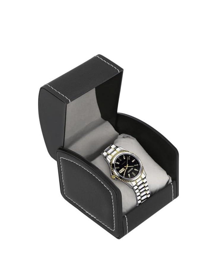 Watch Box – Single Watch Display Case, PU Leather, Velvet Interior, Gift Box