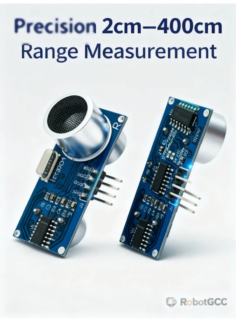 robotgcc HC-SR04 Ultrasonic Sensor Distance Measuring Module for Arduino, Ultrasonic Range Finder 2cm–400cm, 40kHz Obstacle Avoidance Sensor, Smart Robot Car Distance Detector, DIY Robotics STEM Electronics Component - Image 3