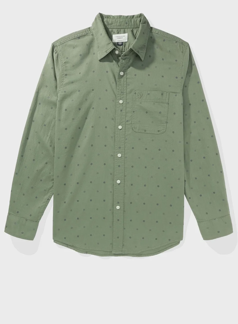 American Eagle Printed Slim Fit Shirt