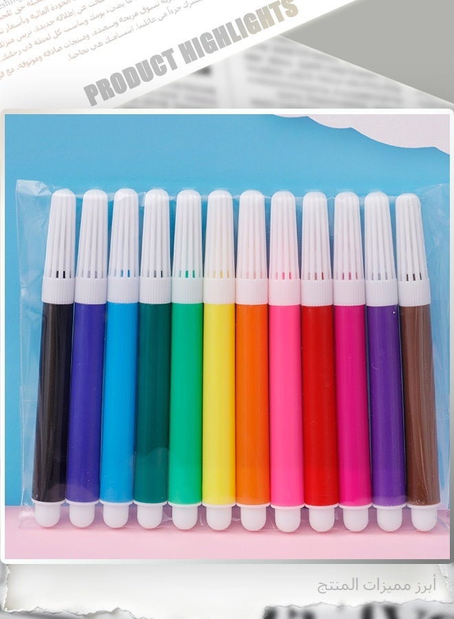 18 Pcs Cute Cat Flower House Stationery Set - 6PCS Gift Box with 12 Bonus Colored Pens, Creative Writing Supplies for Kids Students - Image 2