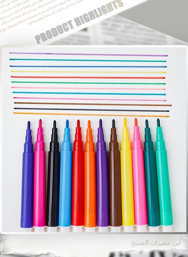 18 Pcs Cute Cat Flower House Stationery Set - 6PCS Gift Box with 12 Bonus Colored Pens, Creative Writing Supplies for Kids Students - Image 3