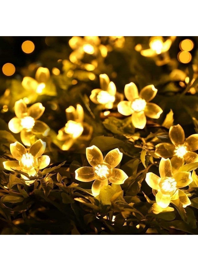 fizzytech فزيتيك ضوء سلسلة LED على شكل زهرة الجنية 25 LED بطول 4 متر زينة منزلية لعيد الديوالي ضوء بلاستيكي للحفلات أعياد الميلاد عيد الديوالي عيد الميلاد، زينة منزلية - ذهبي - Image 1