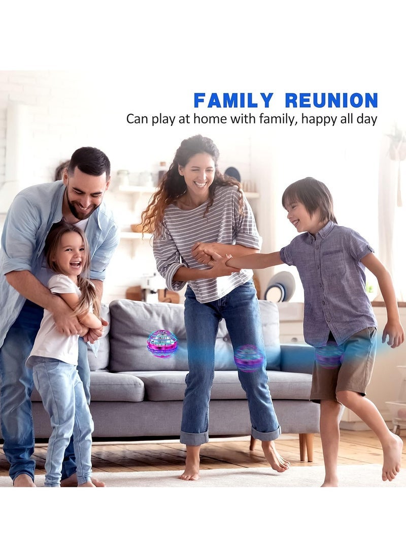 ELTRAZONE Hover Ball Boomerang Fly Fidget Spinner 360° Rotating LED Flying Toy with Smart IC Control & Brushless Motor Pink - Image 5