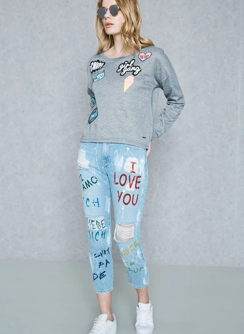 VERO MODA Patches Sweatshirt