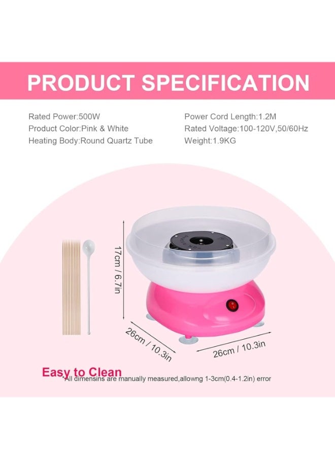 TOY GARDEN 500W Cotton Candy Machine – Portable Candy Floss Maker for Kids & Adults – Works with Sugar-Free & Hard Candy – Birthday & Holiday Gift  - Image 3