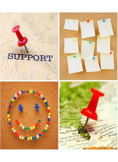 Artlantis Map Nail Colored 50 Pcs 1 Pack Colored Cork Board Pushpin Board Pin Office School Desk Colored Map Nail  - Image 3