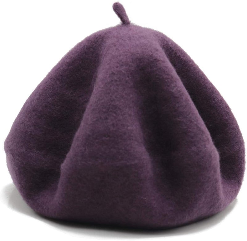 Wheebo Wool Beret Hat,Solid Color French Style Winter Warm Cap for Women Girls Lady - Image 4