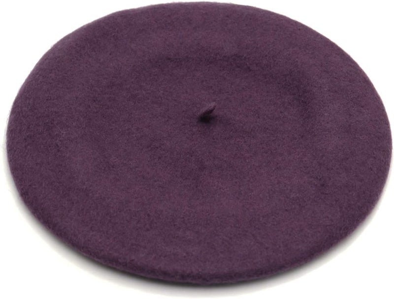 Wheebo Wool Beret Hat,Solid Color French Style Winter Warm Cap for Women Girls Lady - Image 2