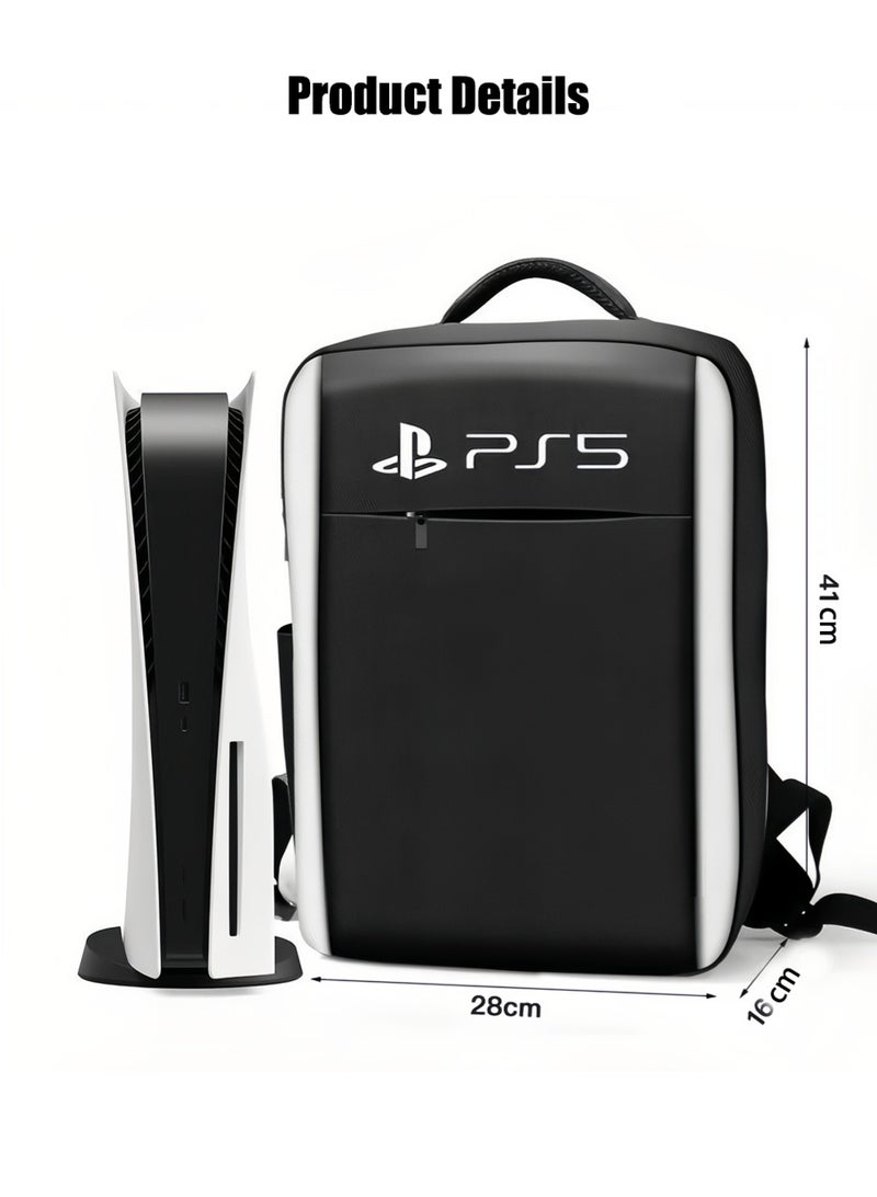 ليون هوم حقيبة تخزين وحدة التحكم PS5 حقيبة تخزين وحدة التحكم في الألعاب PS5 حقيبة تخزين مضادة للماء حقيبة تخزين حقيبة تخزين واقية حقيبة كتف صلبة عالية السعة ذات نمط بسيط لحمل حقيبة حمل بلاي ستيشن 5 - Image 5