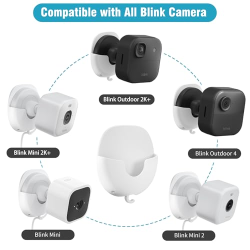 sibada 3 Pack Blink Camera No Drill No Screws Wall Mount Bracket for Blink Outdoor 4/Outdoor 2K+/Mini 2/Mini 2K+ Indoor Cameras, Strong Adhesive Mount, Damage-Free, Easy to Install - Image 2